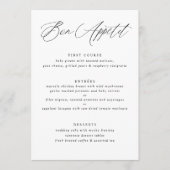 Moderne Elegante Kalligrafie Trouwmenu Menu (Voorkant)