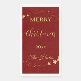 Moderne elegante kerstgouden sterren servet