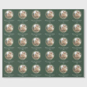 Moderne elegante kerstkrans cadeaupapier (Vlak)