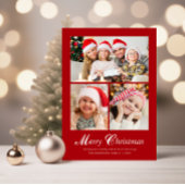 Moderne elegante kerstletters feestdagenkaart