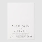 Moderne elegante klassieke bruiloft vellum uitnodigingen (Voorkant)