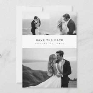 Moderne Elegante Klassieke Fotocollage Bruiloft Save The Date