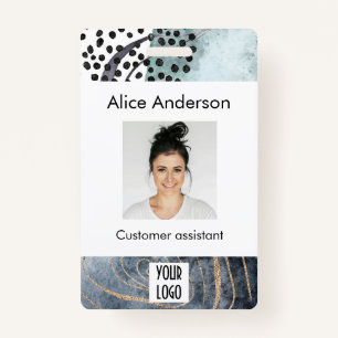 Moderne elegante kleine bedrijven vrouwelijke ID B Badge