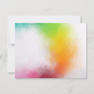 Moderne, elegante kleurrijke Abstracte art Sjabloo Notitiekaartje