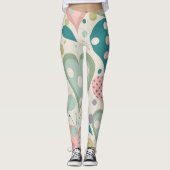 Moderne Elegante Kleurrijke Stijlvolle Vormen Leggings (Voorkant)