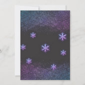 Moderne elegante koele winter sneeuwvlokken zoet 1 kaart (Achterkant)