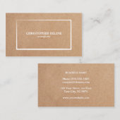 Moderne Elegante Kraft Paper White Consultant Visitekaartje (Voorkant / Achterkant)