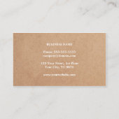 Moderne Elegante Kraft Paper White Consultant Visitekaartje (Achterkant)