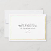 moderne élégante lettrage mariage merci (Dos)