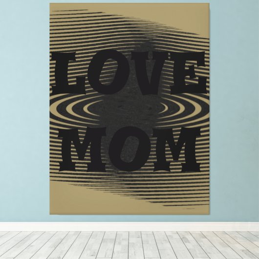 Moderne elegante lichtbruin, zwart ontwerp canvas afdruk (Insitu (Houten vloer))