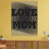 Moderne elegante lichtbruin, zwart ontwerp canvas afdruk (Insitu (Woonkamer))