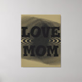 Moderne elegante lichtbruin, zwart ontwerp canvas afdruk (Voorkant)