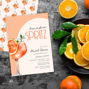 Moderne Elegante Liefde bij Eerste Spritz Vrijgeze Kaart