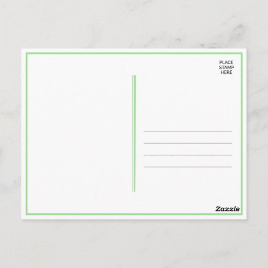 Moderne elegante limoengroene Waterverf Dank u Briefkaart (Achterkant)