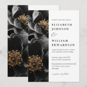 Moderne Elegante Luxe Bloem QR Code Trouwen Kaart (Voorkant / Achterkant)