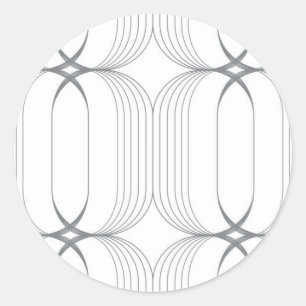 Moderne, elegante luxe illustratiepatroon ronde sticker