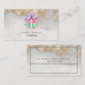 Moderne Elegante Macarons Gold Touch Visitekaartje (Voorkant / Achterkant)