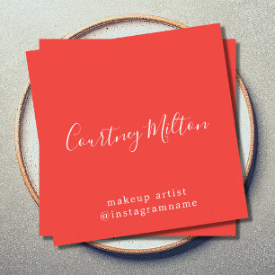 Moderne elegante make-up artiest vierkante visitekaartje