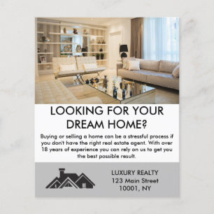 Moderne Elegante makelaar gepersonaliseerd Flyer