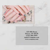 moderne elegante manicure nagellak salon visitekaartje (Voorkant / Achterkant)
