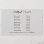 moderne elegante manicure nagels nagel salon flyer (Achterkant)