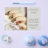 moderne elegante manicure nagels nagel salon flyer (Enkel)