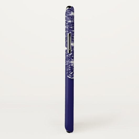 Moderne Elegante Marine Blauwe Glitter Druppelen Case-Mate iPhone Case (Achterkant / rechts)