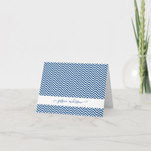 Moderne Elegante Marineblauw van het Manuscript Notitiekaartje