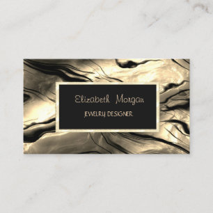 Moderne Elegante Marmer, Gouden Frame Sieraden Ont Visitekaartje