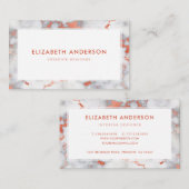 Moderne Elegante Marmeren Professioneel Visitekaartje (Voorkant / Achterkant)