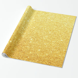 Moderne, elegante, metalen goudglitter cadeaupapier