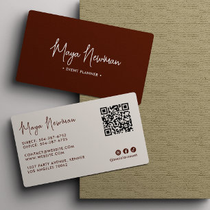 Moderne Elegante Minimaal QR Code Professioneel Br Visitekaartje