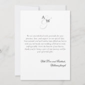 Moderne Elegante Minimale Foto Bruiloft Bedankkaart (Achterkant)