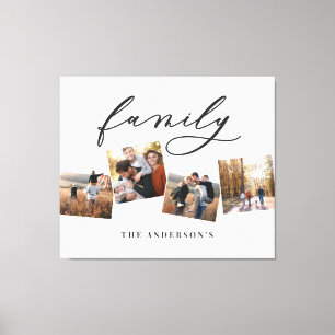 Moderne elegante minimale fotocollage op maat canvas afdruk