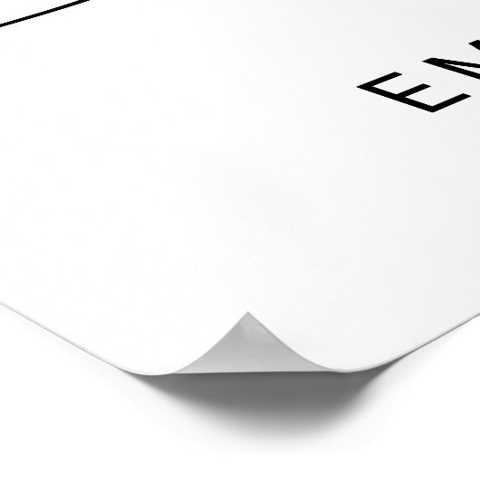 Moderne Elegante Minimale Foto's Huwelijk Welkom Poster (Hoek)