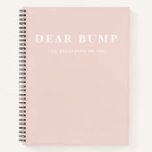 Moderne Elegante Minimale Pastelroze Zwangerschap Notitieboek (Voorkant)