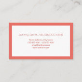 Moderne, elegante, minimale stijl visitekaartje (Achterkant)