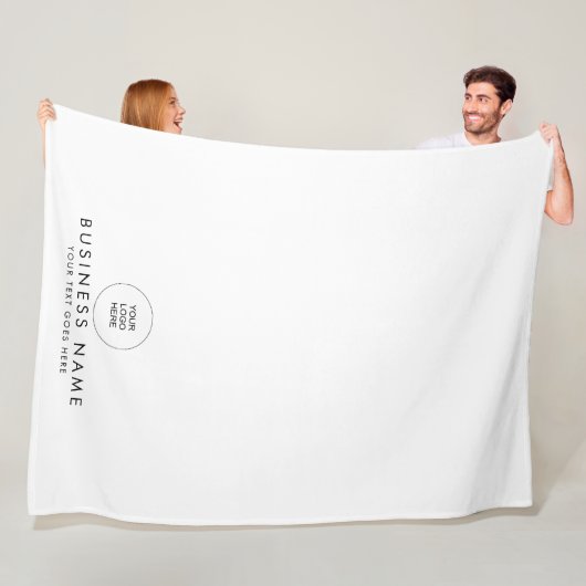 Moderne Elegante Minimalistische Aangepaste Logo H Fleece Deken (In situ)