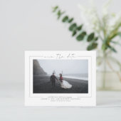 Moderne Elegante Minimalistische Bewaar de Datum P Save The Date (Staand voorkant)