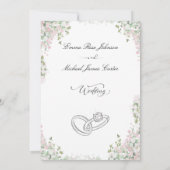 Moderne elegante minimalistische bruiloft | Script Kaart (Achterkant)