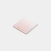 Moderne Elegante Minimalistische Gouden Naam Sjabl Post-it® Notes (Schuin)