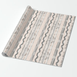 Moderne elegante minimalistische strepen in lichte cadeaupapier