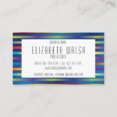 Moderne Elegante Minimalistische Verlopen Lijnen 3 Visitekaartje (Achterkant)