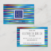 Moderne Elegante Minimalistische Verlopen Lijnen E Visitekaartje (Voorkant / Achterkant)