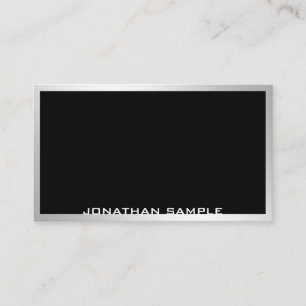 Moderne Elegante Minimalistische Zilveren Professi Visitekaartje