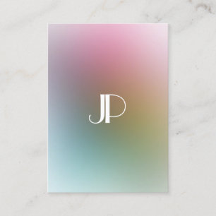 Moderne Elegante Monogram Kleurrijke Sjabloon Luxe Visitekaartje