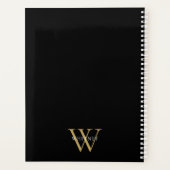 Moderne Elegante Monogram Naam Planner (Achterkant)