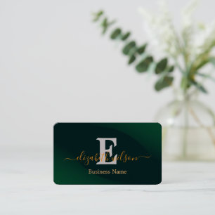 Moderne elegante monogram QR-code visitekaartjes