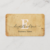 Moderne elegante monogram QR-code visitekaartjes (Voorkant)