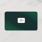 Moderne elegante monogram QR-code visitekaartjes (Voorkant)